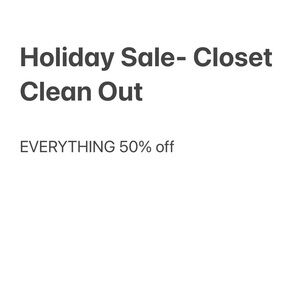 Holiday Sale Promotional Sign - 50% Off Closet Clean Out